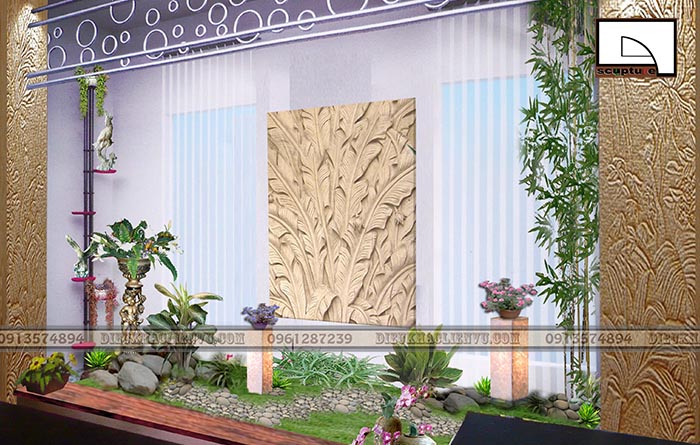 Tiểu cảnh giếng trời khô